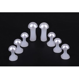 AKOAK 8 Pcs/set Soft Silicone Toe Daisy Purple Gold Nail Toe Splitter Silicone Foot and Finger Separator Accessories are Suitable for Personal Home and Nail Salon Use (Pearl Silver White)