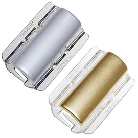 Topkids Accessories 2pc 8cm/3.2" Secure Grip Tube Claw Clips Hair Clips Women Hair Claw Clip Hair claw clips Hair Clips Hair Accessories for Women Girls hair clips Claw Clip (Maxi, Silver & Gold)