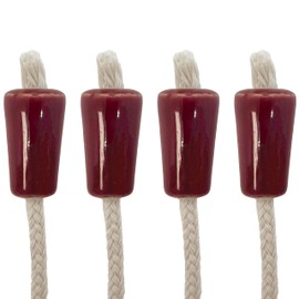 Oenophilia Oeno Afterglow Bottle Wicks, Glass Bottle Wick Holder, Use with Lamp Oil, Set of 4 (Burgundy)