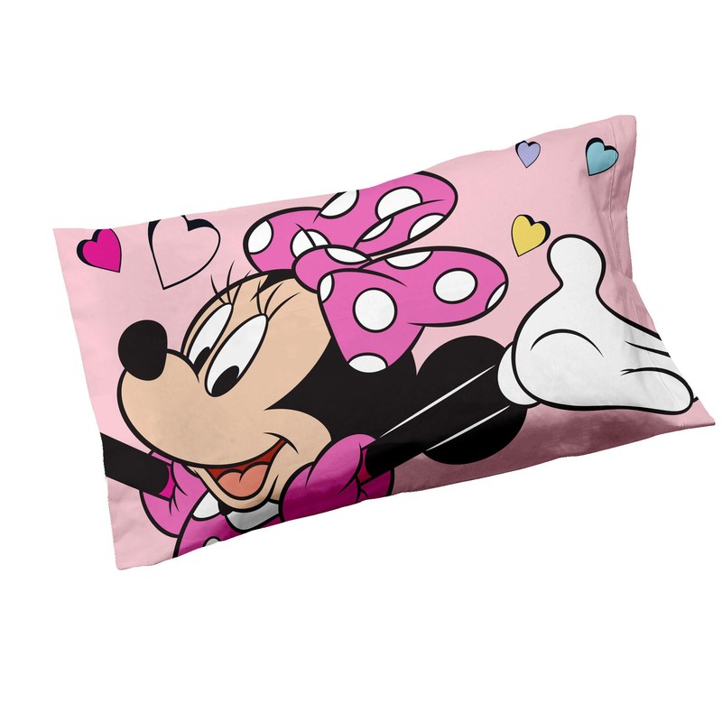 Minnie Set of 2 Cotton Pillowcases 100% Cotton 50 x