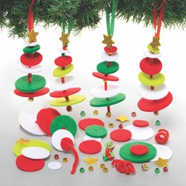 Baker Ross FC174 Christmas Tree Stacking Set, Pack of 3, Children's Art Set for Crafts and Decorating at Christmas
