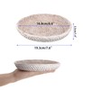Hipiwe Small Key Basket Bowl for Entryway 7.6" Round Woven