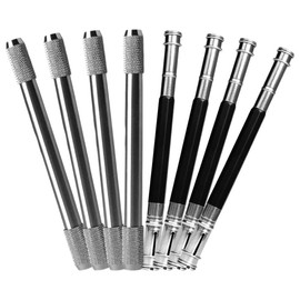 Lurrose 8piezas Extensor De Lápiz De Metal Para Artistas Extensores Crayón y Bolígrafo Para Estudiantes Arte Soporte Carboncillo