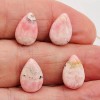 PremiumBead Sweet Pink Rhodochrosite 15x10mm Teardrop Beads | 4 Beads