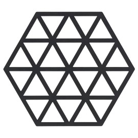 Zone Denmark Triangles Topfuntersetzer/Untersetzer für Töpfe, Silikon, 16 x 14 cm, schwarz