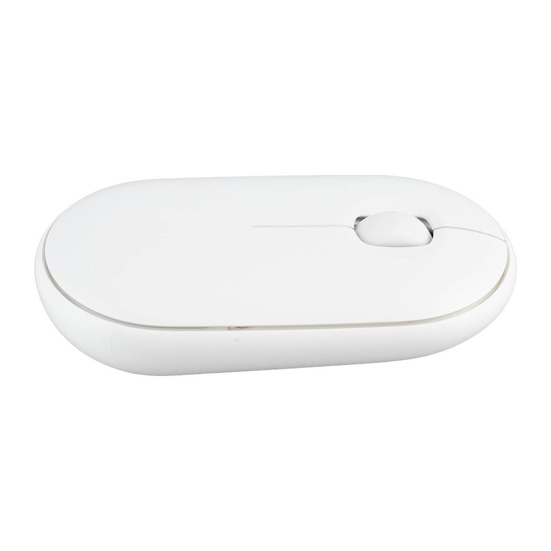 Wireless Mouse White 2.4G BT Mode Ultra Slim Silent Optical