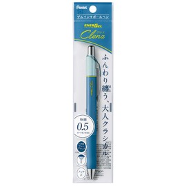 Pentel XBLN75L-CA Gel Ink Ballpoint Pen EnerGel Kleina 05 Blue Black 5 Pens