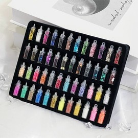 Nail art glitter glitter powder 48-piece set DD 11796 (WA32415) / 네일 아트 반짝이 글리터 파우더 48종 세트 DD 11796 (WA32415)
