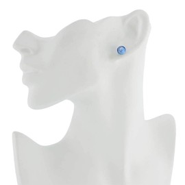 GlassOfVenice Murano Glass Ball Stud Earrings - Sky Blue