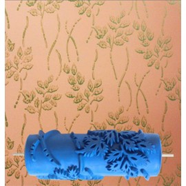 BUUEERR 5" Pattern Paint Roller Brush Sleeve Texture Stencil Wall Decor DIY Tools Decorative Texture Roller (5C96389)