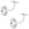 EAI Polished Chrome Handrail Brackets for Stair Bannister, 2 Pack