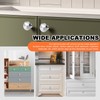 Tanstic 30 Pack 1.06 Inch Silver Round Kitchen Cabinet Knobs