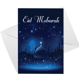 RED OCEAN Eid Mubarak Cards, Happy Eid Greetings Card, Happy Eid Card with Envelope, Ramadan Cards Ramadan Mubarak Cards for Eid, Muslim Islamic Ramadan Card For Friends Family