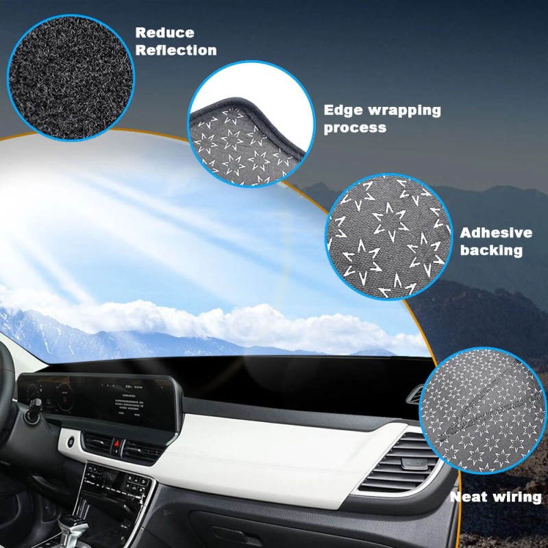 For Kia Seltos 2021-2025 Non-slip Dash Board Cover Mat Dashboard