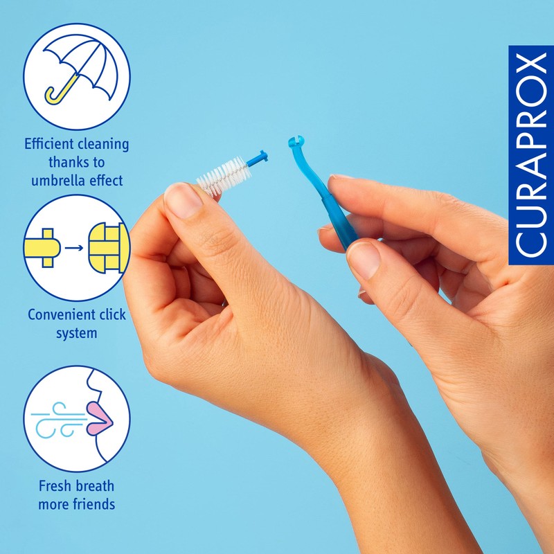 Curaprox interdental Brushes CPS 410 perio, Refill, 5 Pieces, Blue,