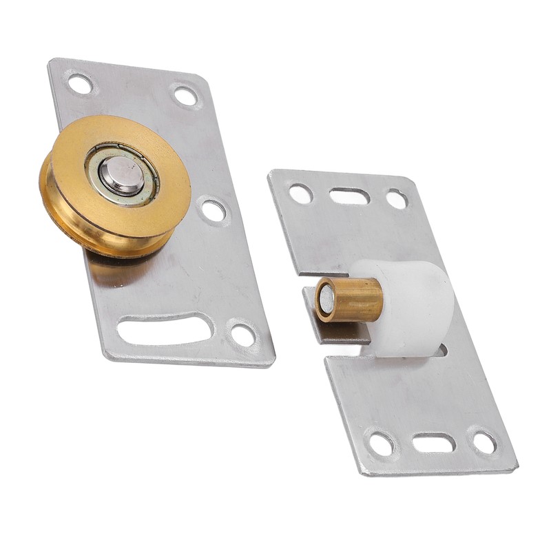 2 Sets Sliding Door Roller Brass Stainless Steel Pulley for