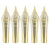 Gullor 5PCS Fountain Pen Nibs Fit Jinhao 159/450/750, Gold, Medium