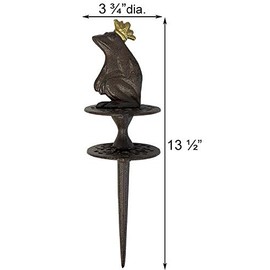 BestNest Esschert Cast Iron Frog Prince Garden Hose Guides, 2 Pack