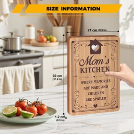 Christmas Gifts for Mom, Mothers Day Gifts for Mom from Daughters Son, Unique Bamboo Cutting Board for Birthday Christmas, Kitchen Presents for Mother