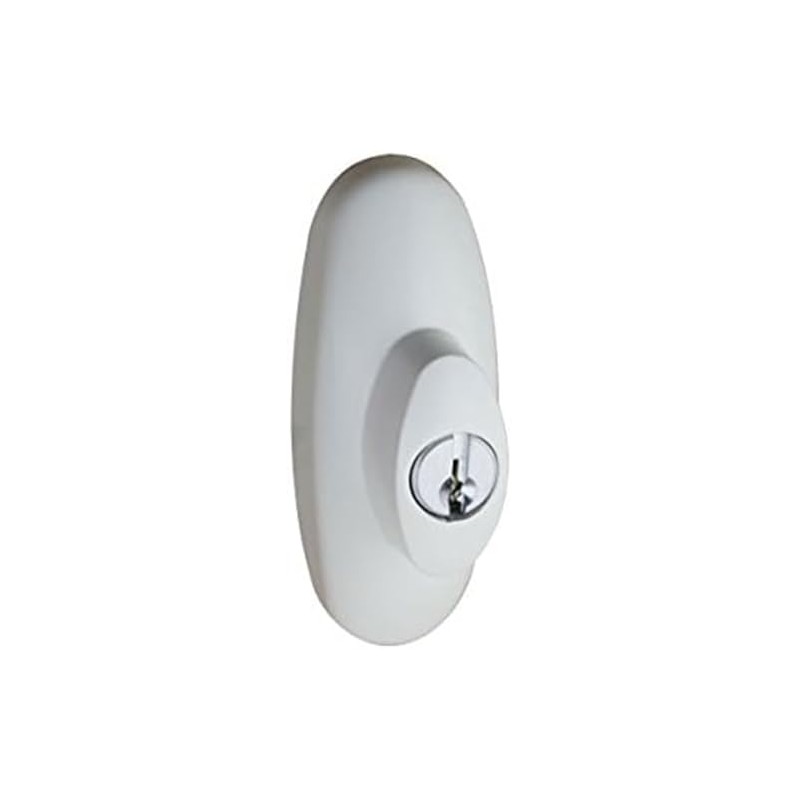 Countryside Tribeca Style Exterior Keyed Lock with Keys White Will
