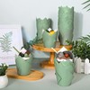 Whaline 200Pcs Sage Green Tulip Cupcake Liners Green Muffin Baking