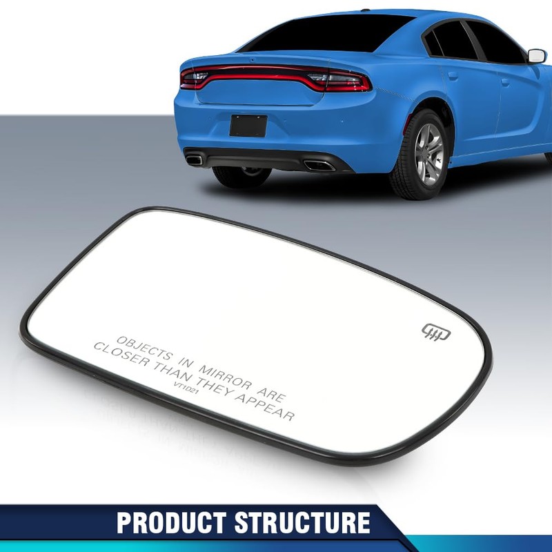 PIT66 Mirror Glass Passenger Side Compatible with Chrysler 200 300