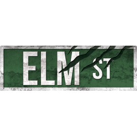Grindstore Elm Street Slim Tin Sign, Multi-Colour, 10.1 x 30.5 x 0.1 cm