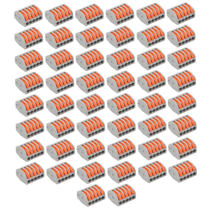 50Pcs Push Wire Wiring Connector Mini Fast Compact Connect Terminal