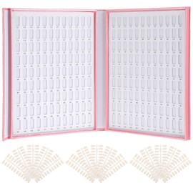 wutfuooo 2 Pack 216 Colors Nail Display Book, Nail Gel Polish Display Chart with 480 Nail Tips, Nail Polish Sample Display Book for Nail Salon and Nail Painting Practice, No Need Glue