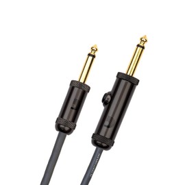 D'Addario Guitar Cable - Guitar Lead - Gold Plated - 1/4 Inch Male to 1/4 Inch Male - Circuit Breaker Cable - 10 Feet/3.05 Meters - Straight Ends - 1 Pack