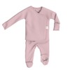 Bonsie Skin to Skin Babywear Footed Bodysuit - Pink Baby