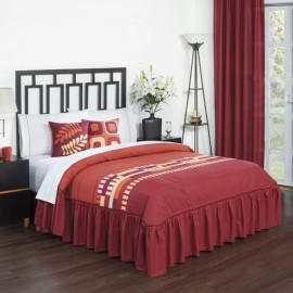 Colibri Colcha Individual Con Cojin Camila Terracota Ladrillo