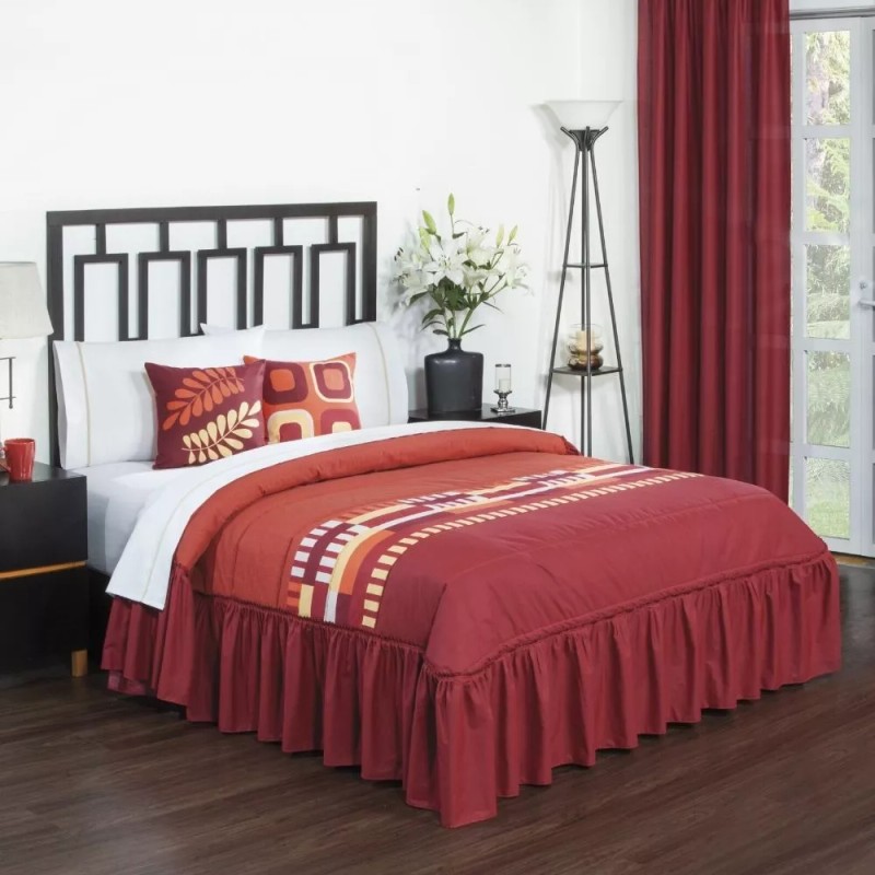 Colibri Colcha Individual Con Cojin Camila Terracota Ladrillo