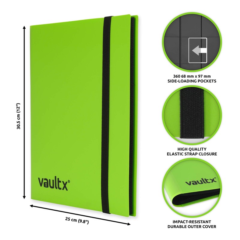 Vault X Notebook Folder, 9 Compartments, Trading Cards Folder, 360