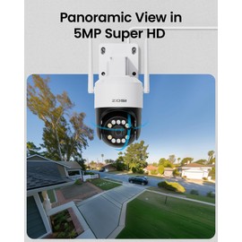 ZOSI 3K Wi-Fi 6 Outdoor Surveillance Camera with 360° Pan & Tilt, 2.4 GHz WiFi Camera Outdoor with AI People/Vehicle/Pet Detection, 2-Way Audio, Colour Night Vision, C296
