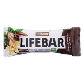 Lifefood Lifebar InChoco Riegel RAW BIO Energieriegel mit Schoko-Überzug, Rohkost, Vegan, Bio, Glutenfrei, Ohne Zuckerzusatz, Biologisch angebaut - 15er Pack (15 x 40 g) (Kakao Vanille)