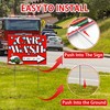3 Pack Car Wash Yard Signs with Stakes, Double-Sided Outdoor
