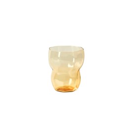 broste Copenhagen - Drinking glass, water glass, Limfjord, glass, colour: amber, (diameter x height) 8.2 x 9.2 cm