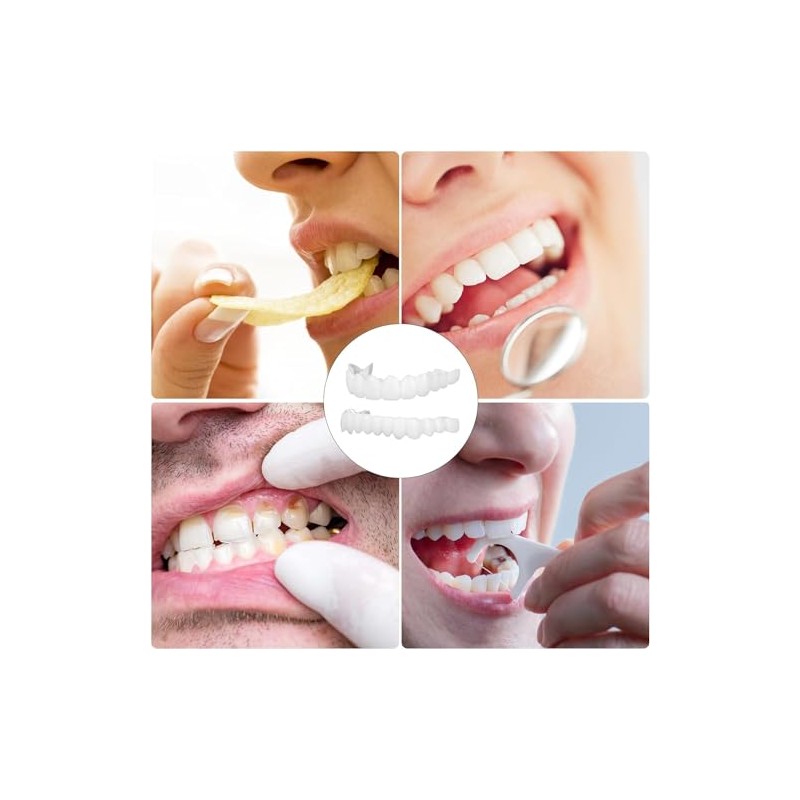 Dientes postizos blancos