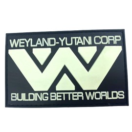 Weyland Yutani Building Better Worlds Glow in the Dark Airsoft PVC Velcro Emblem Badge Patch