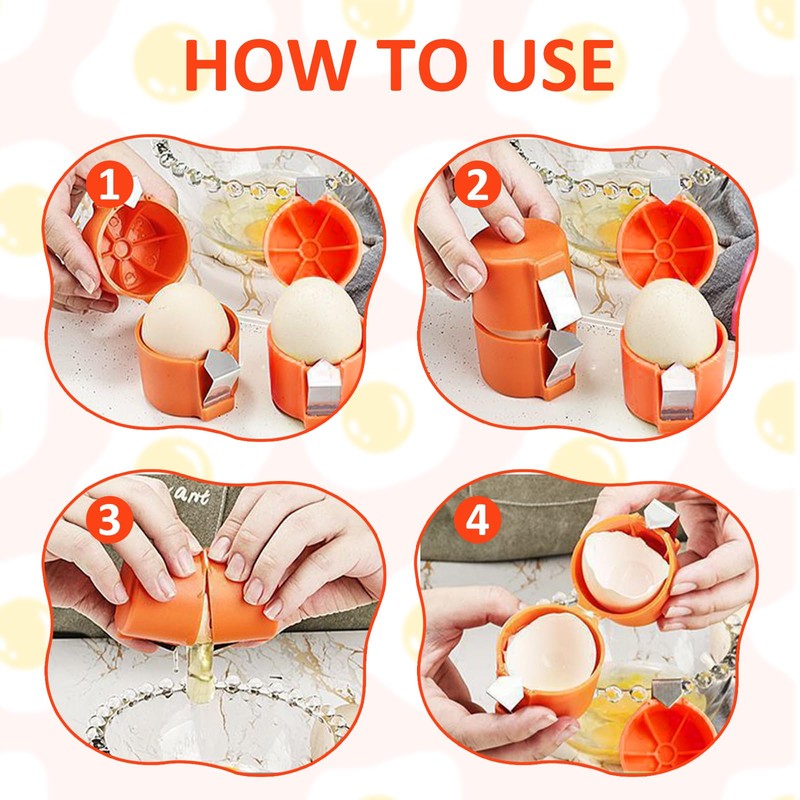Egg Shell Opener, New Egg Cracker Tool for Raw Eggs,