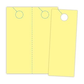 Blanks/USA 4.25" x 11" Door Hanger on 8.5" x 11", 67 Lb. Bristol Cover, 100/pack