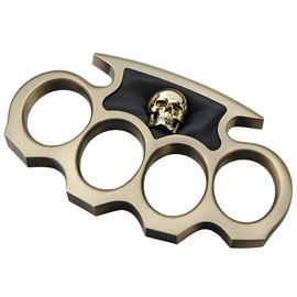 Pack of 2 Decals CAR Sticker Irish Brass Knuckles Decal Vinyl CAR Sticker | Cars Trucks Notebook Computer Laptop | Gold | Metalic, Size 7'' x 4'' inches