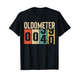 Funny 40 Years Old Oldometer Vintage 40th Birthday Odometer T-Shirt