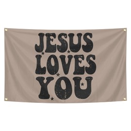 Jesus Loves You Tapestry 3X5 Ft Funny Tapestry Decoration for College Bedroom Room Dorm Wall Aesthetic Decor Tapestry