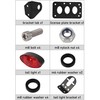 Sparkmods 3/4'' Motorcycle Side Mount Tail Light with License Plate