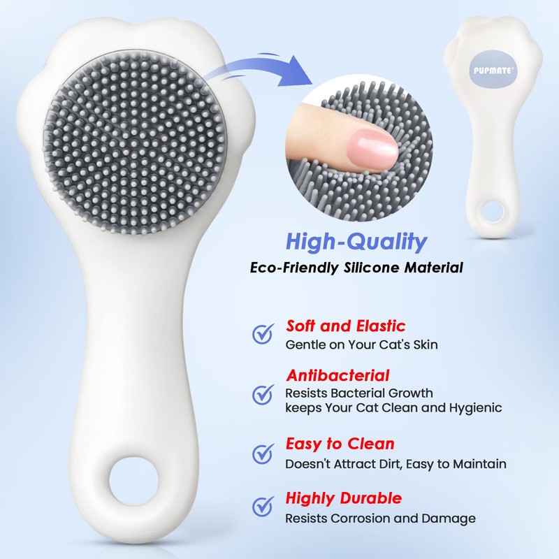 Cat Waterless Shampoo with Cat Brush - No Rinse Foam