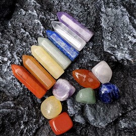 Slzhds Cristales de Cuarzo Crudos Naturales Cuarzos Naturales Cristal de Cuarzo Natural de Obelisco de Doble Punto de Reiki Mineral de Espécimen Regalo Curativo Siete Chakras Hexagonales Columna