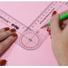 LEARNING ADVANTAGE-7752 Angle Measurement Ruler - Clear, Flexible and Adjustable