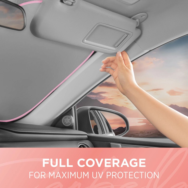 BDK Metallic Pink GOOD Quality Reflective Polyester Pop Up Car